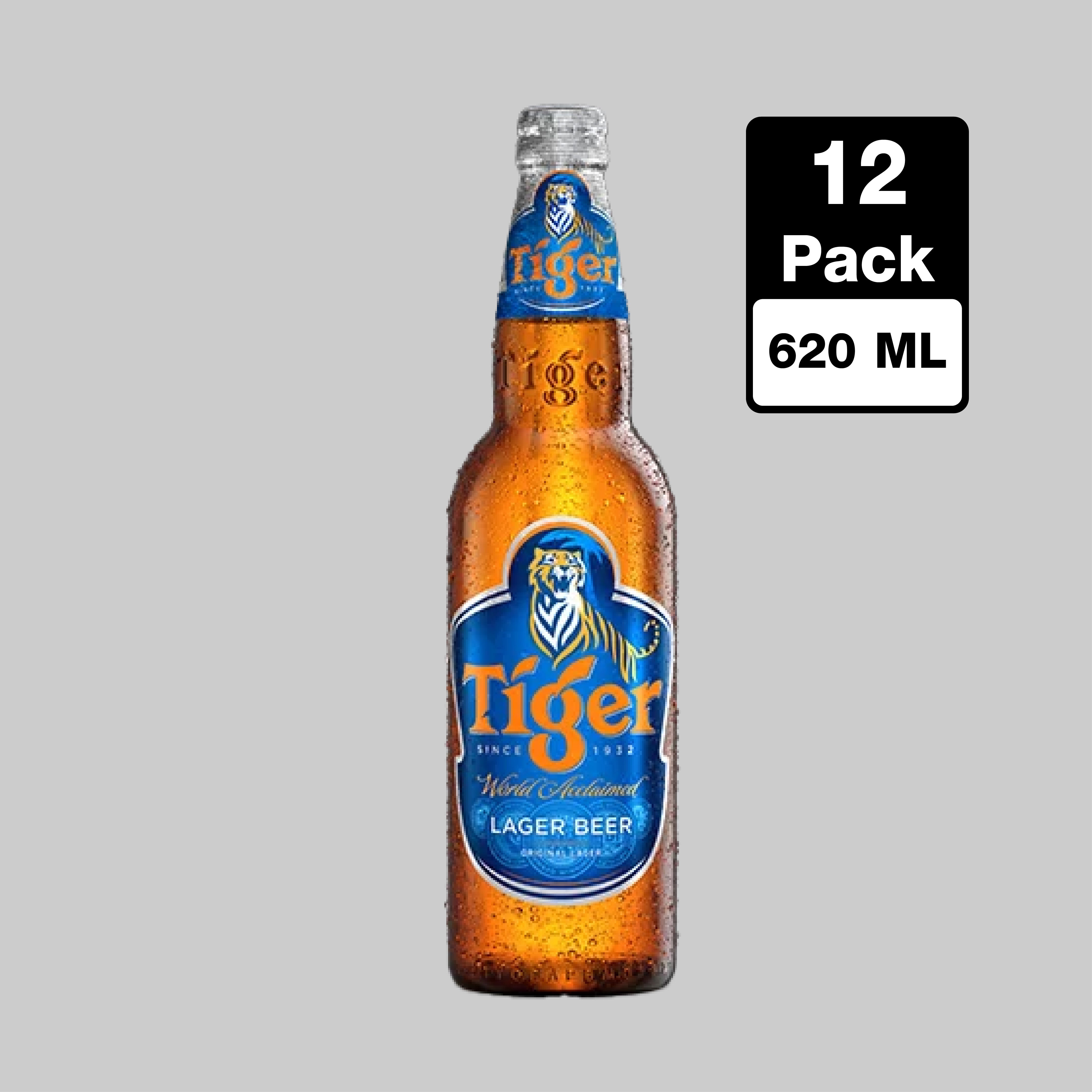 Tiger Beer Large Bottle 12x620ml 5.0% | TIME2DRINK